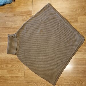 Michael Kors camel turtleneck poncho